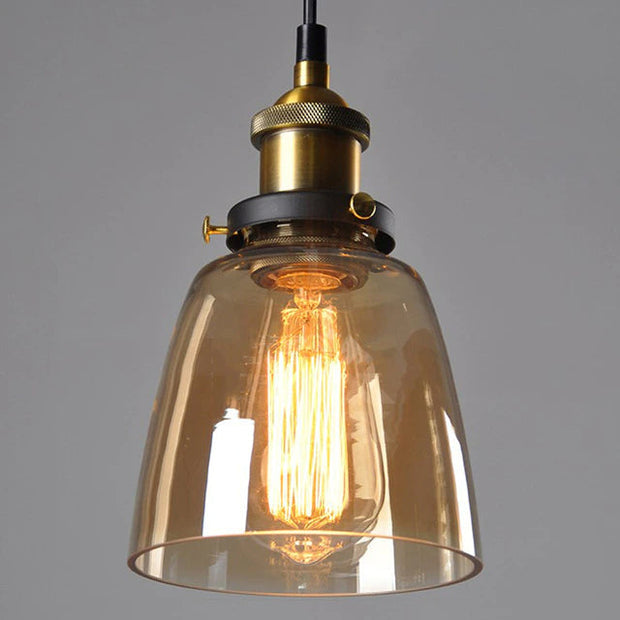 Antique Glass Pendant Light – Vintage Art Deco Hanging Lamp