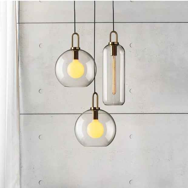 GlowNest – Refined Glass Pendant for Ambient Interiors