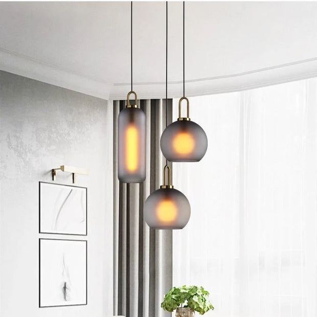 GlowNest – Refined Glass Pendant for Ambient Interiors