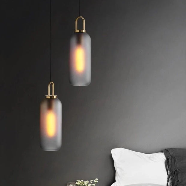 GlowNest – Refined Glass Pendant for Ambient Interiors