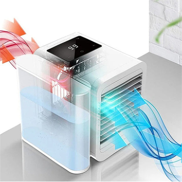 Portable MicroCool Mini Air Conditioner – 1000ml Tank, 99-Speed Fan & Air Purifier