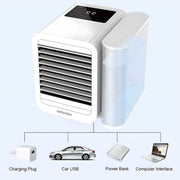 Portable MicroCool Mini Air Conditioner – 1000ml Tank, 99-Speed Fan & Air Purifier