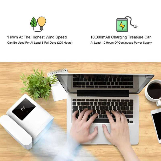 Portable MicroCool Mini Air Conditioner – 1000ml Tank, 99-Speed Fan & Air Purifier